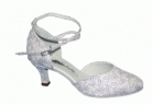 Carol Silver Lace Ballroom Dance Shoe