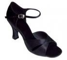 Michelle Black Satin Latin or Ballroom Dancing Shoe