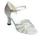 Irena White Satin Latin or Ballroom Dance Shoe