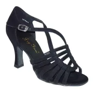 Linda Black Leather Latin or Ballroom Dance Shoe